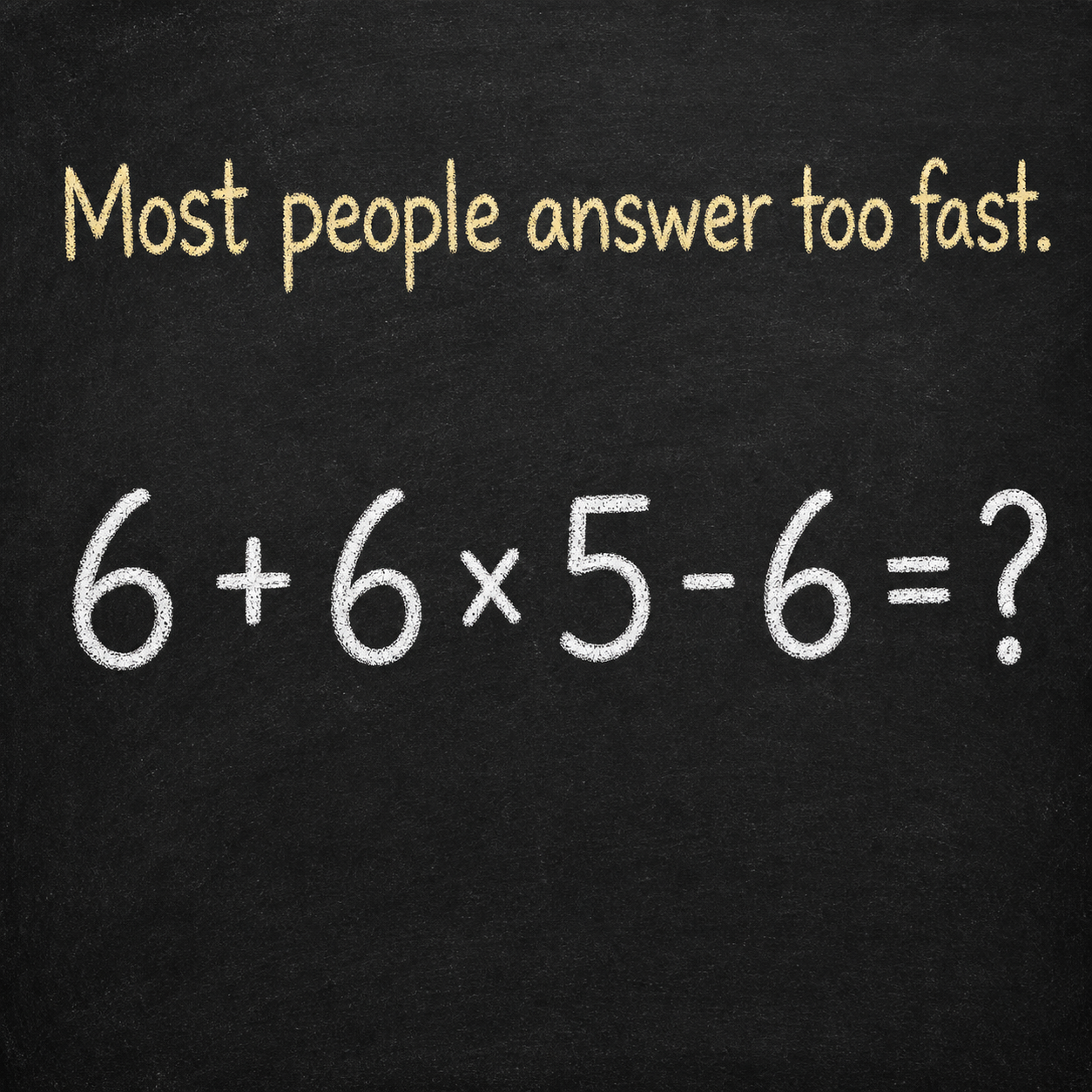 Most People Answer Too Fast: Solution