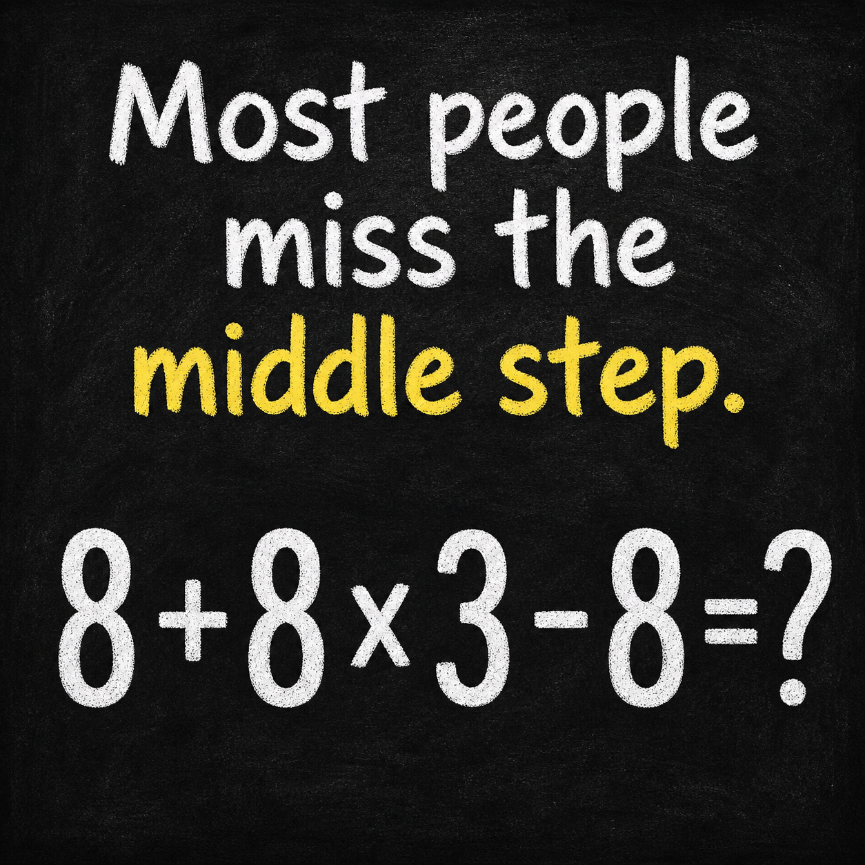 Most People Miss the Middle Step: Answer