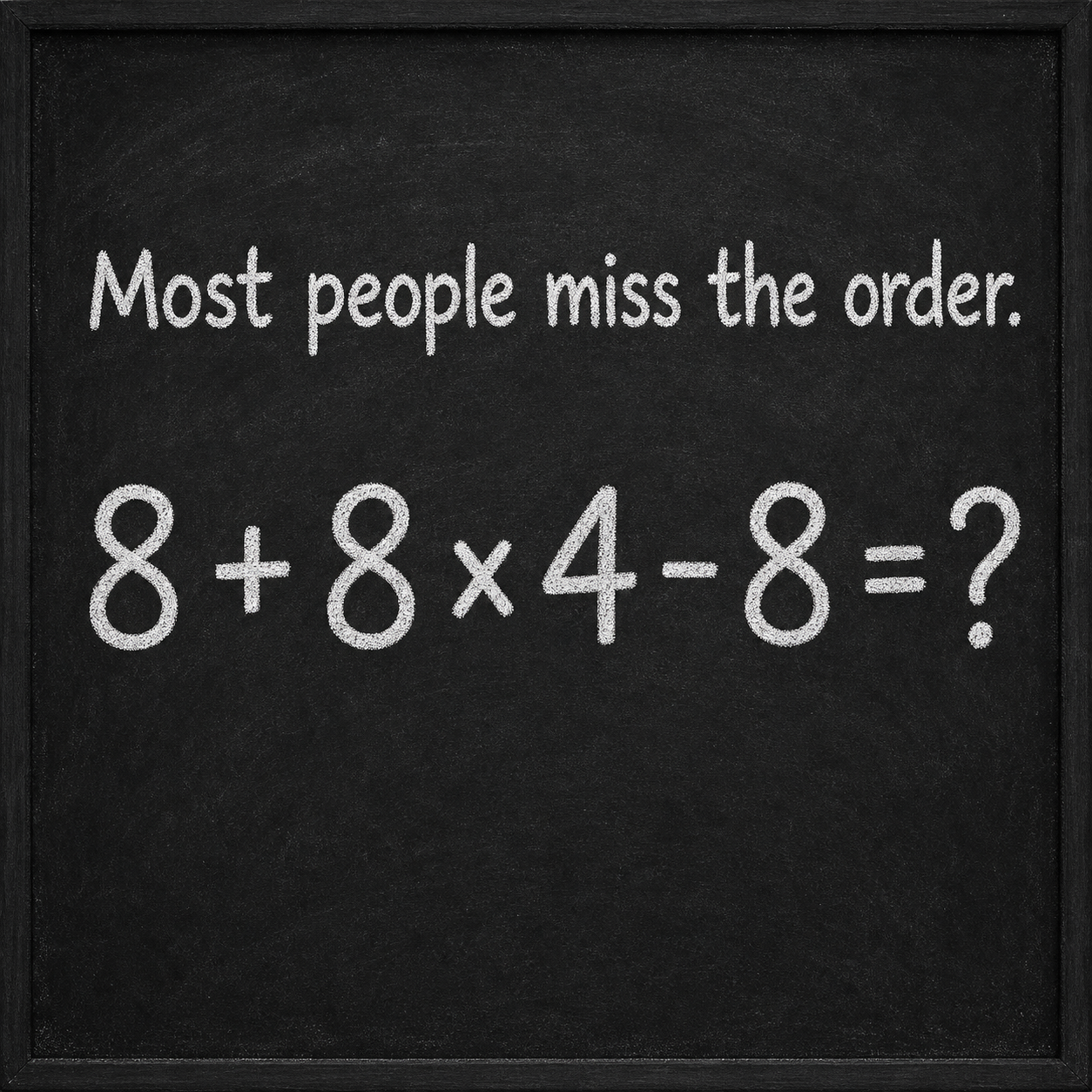 Most People Miss the Order: Answer