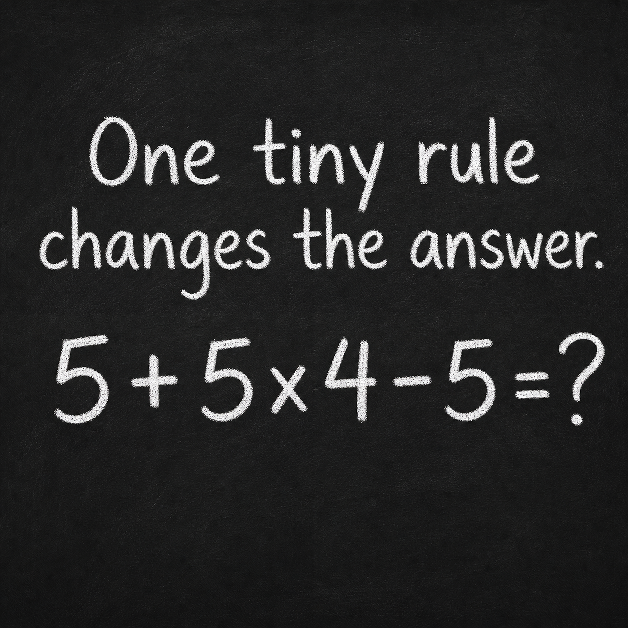 One Tiny Rule Changes the Answer: Solution
