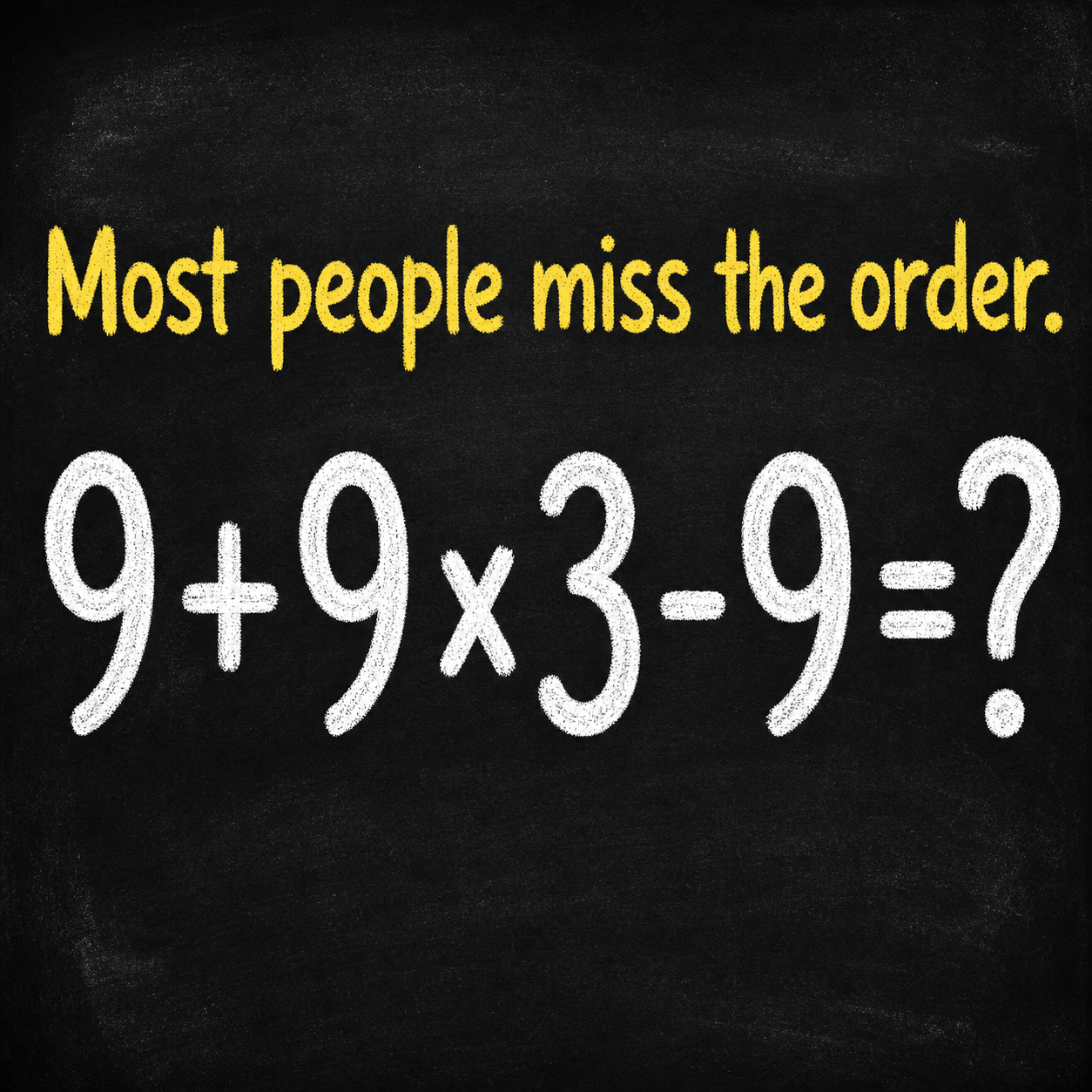 Most People Miss the Order: Answer