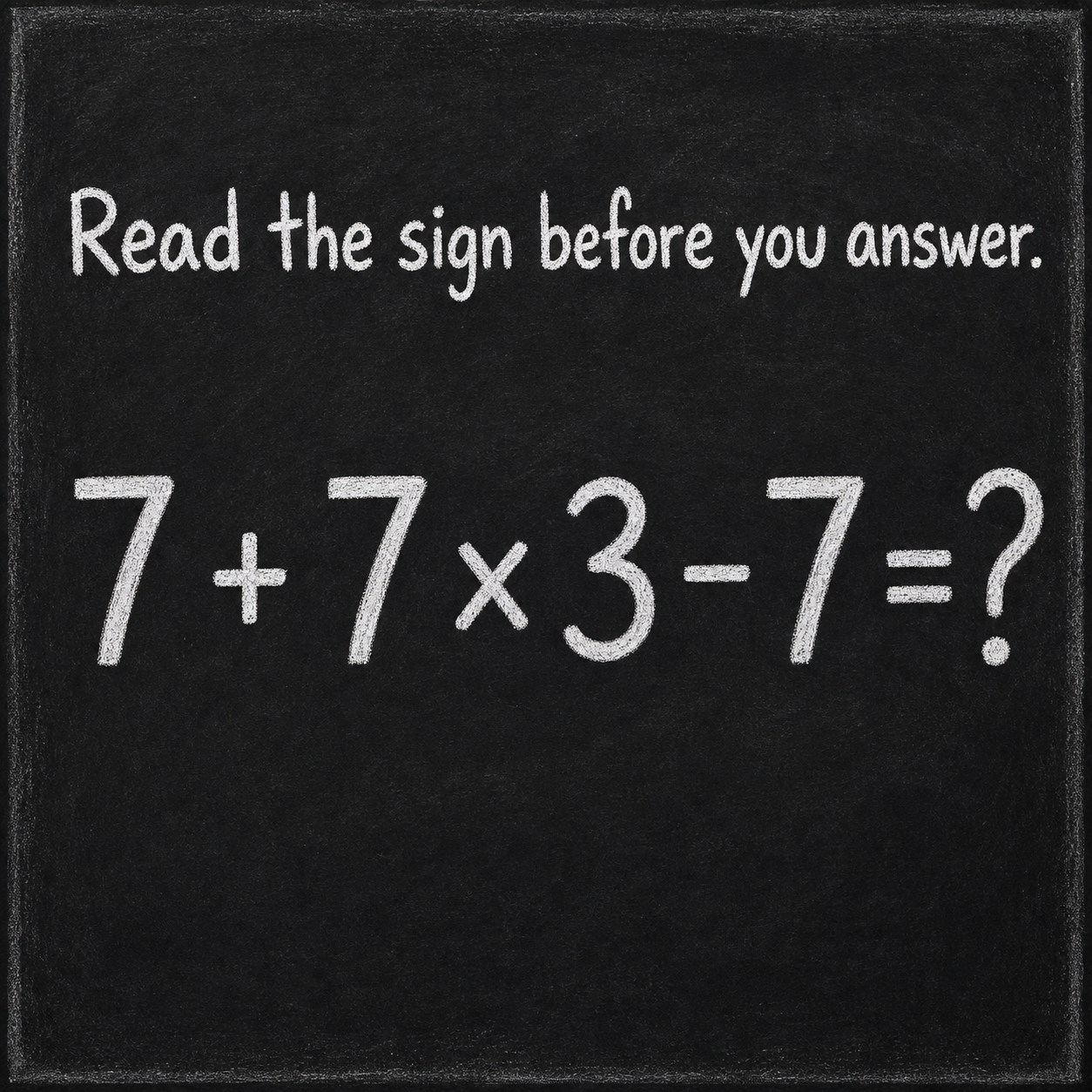 Read the Sign Before You Answer: Solution