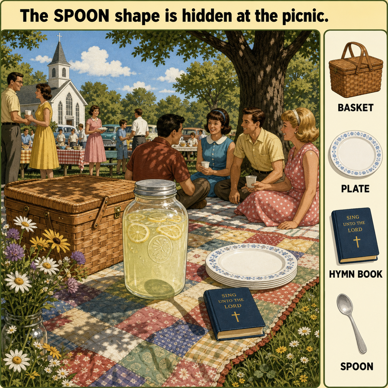 Can You Find the Spoon Shape at the Picnic?