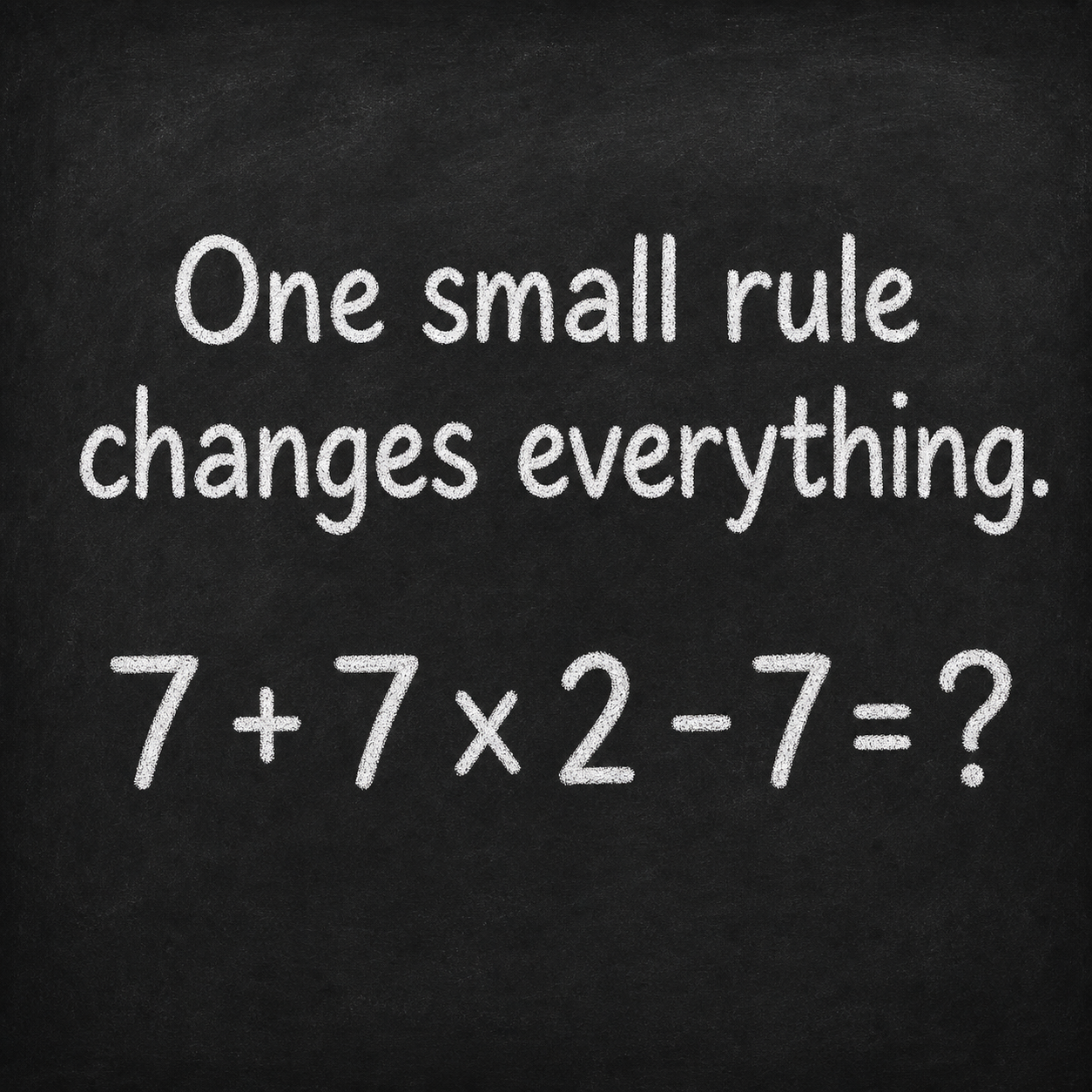 One Small Rule Changes Everything: Solution