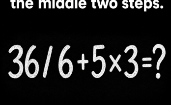 Answer: 36 Divided by 6 Plus 5 Times 3