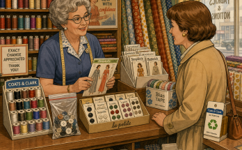 Two Things Are Wrong at This 1970s Sewing Counter: Answer