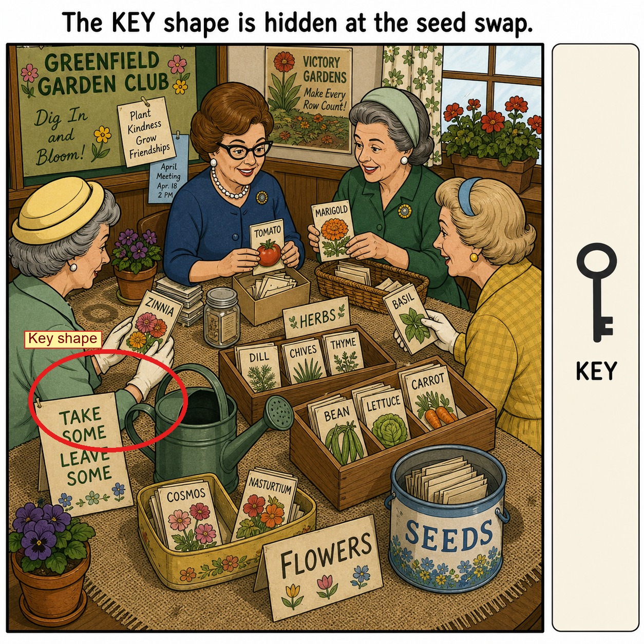 Can You Find the Key Shape at the Seed Swap? answer image