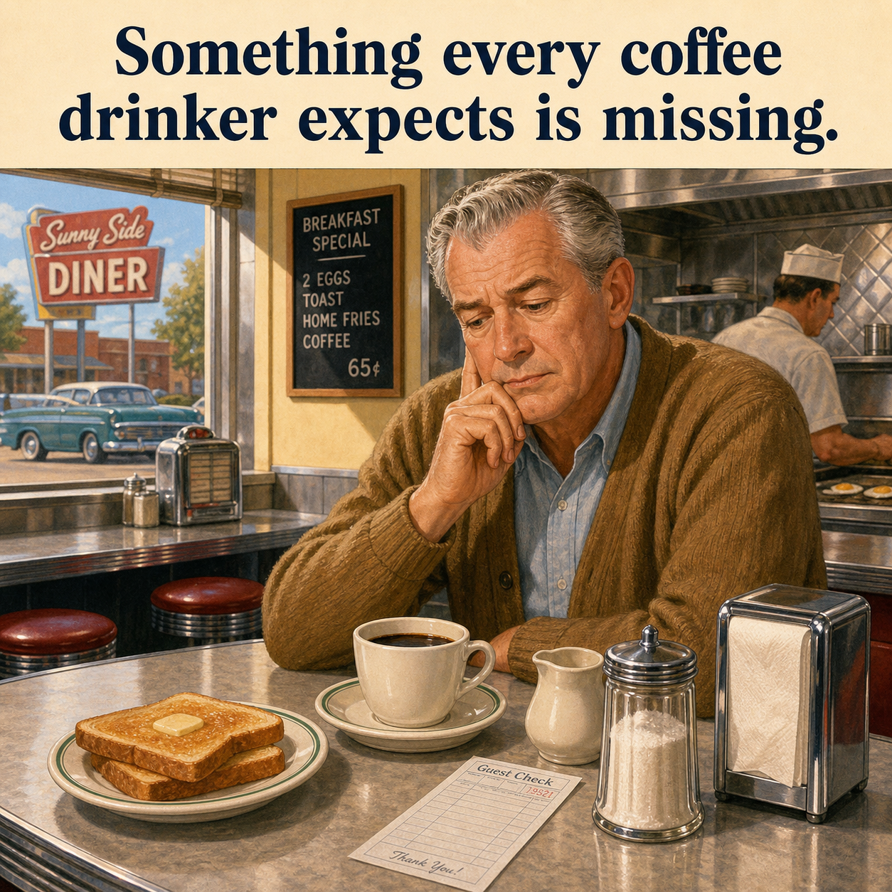 What Is Missing From This 1950s Diner Counter?