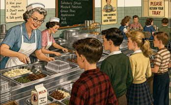 Two Things Are Wrong in This 1950s School Cafeteria: Answer
