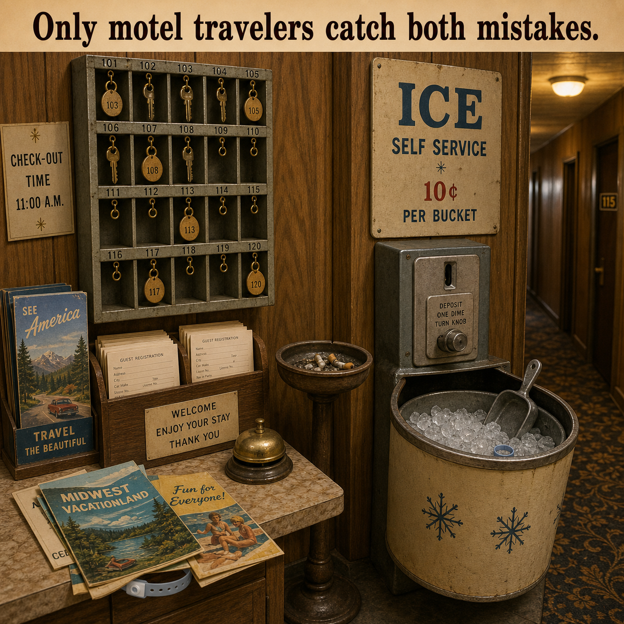 Two Mistakes in This Old Motel Ice-Machine Alcove