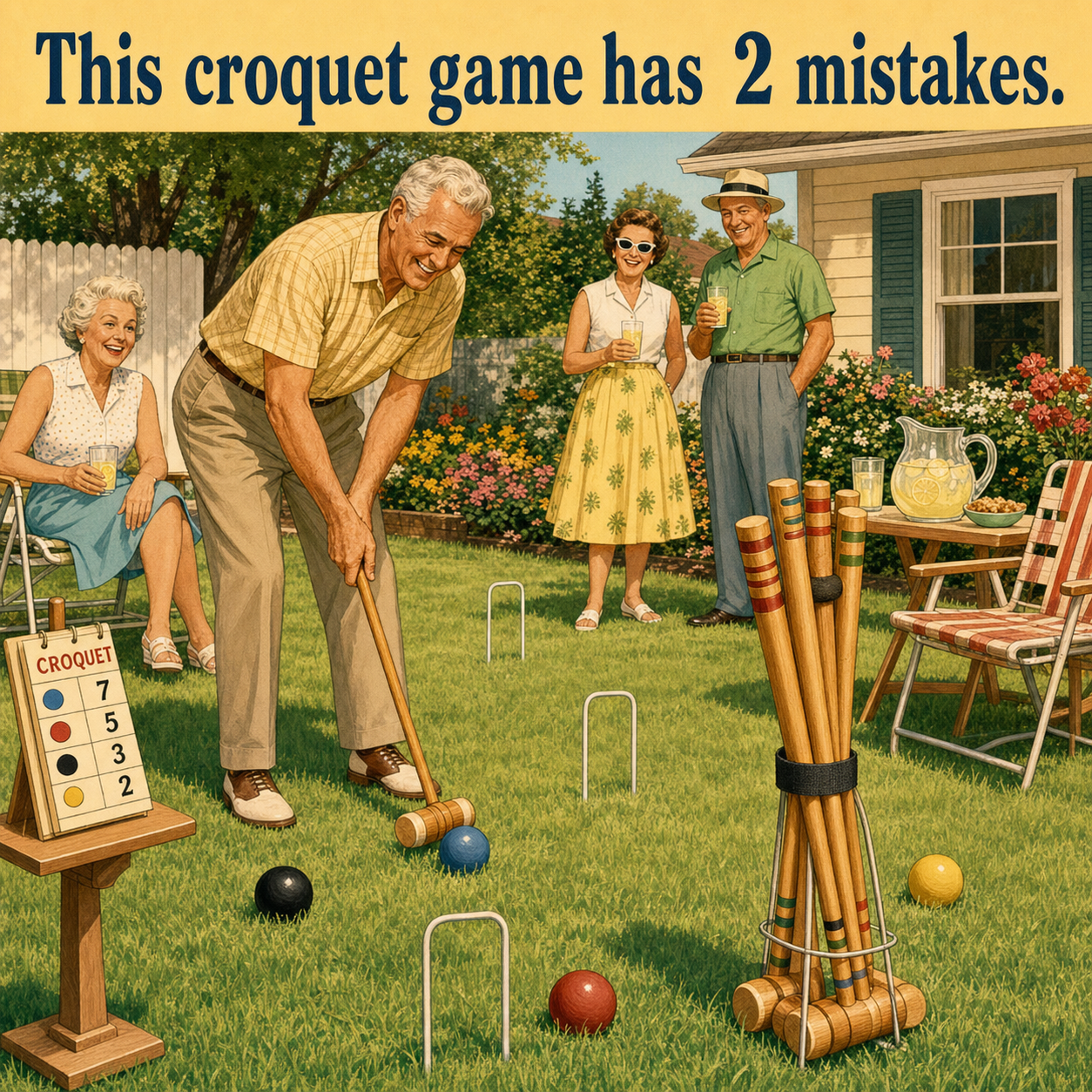 Two Mistakes in This Croquet Game: Answer