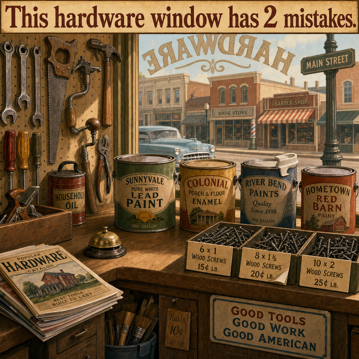 Two Mistakes in This Hardware Window: Answer