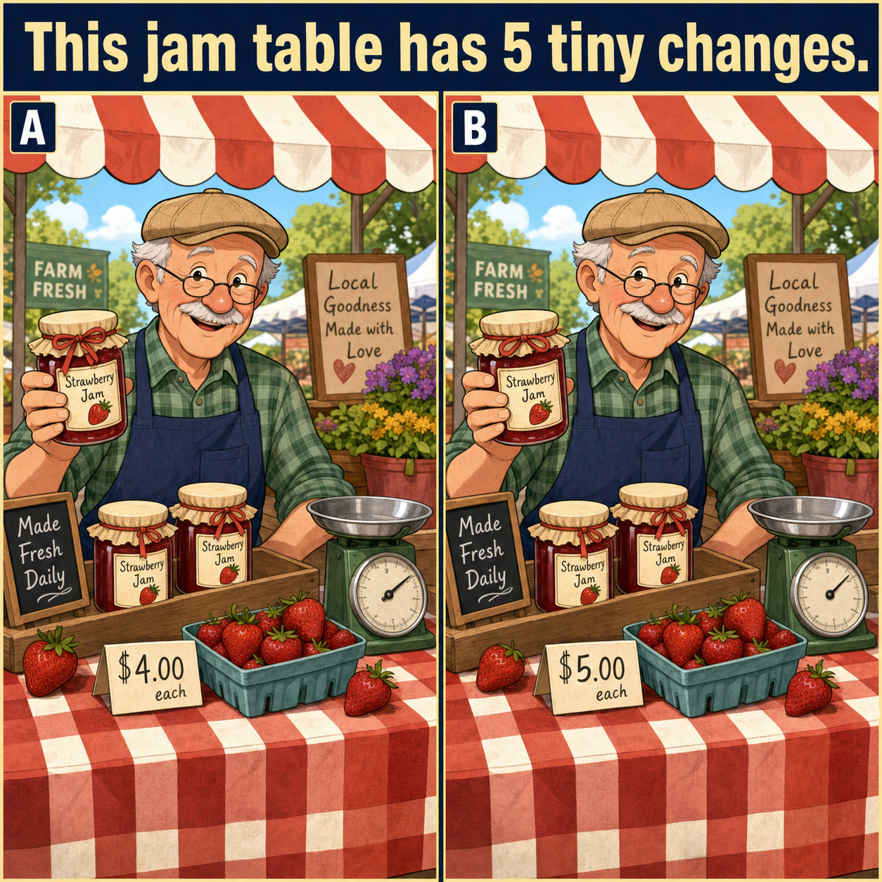 This Farmers Market Jam Table Has 5 Tiny Changes: Answer
