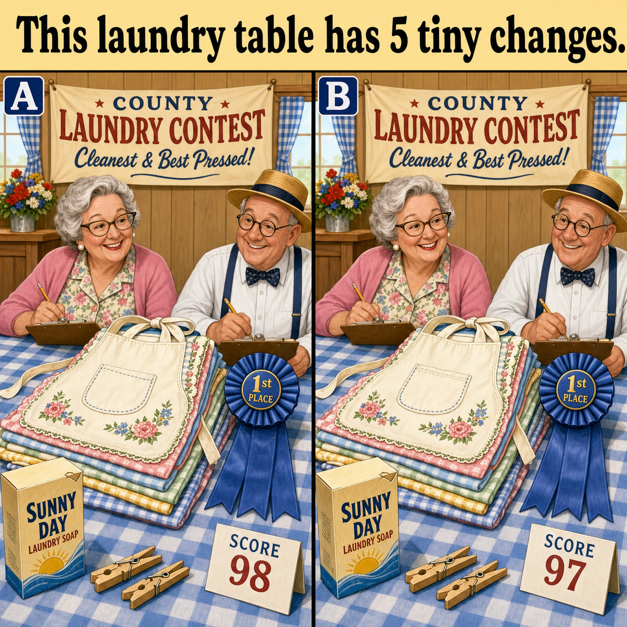 This Laundry Table Has 5 Tiny Changes: Answer
