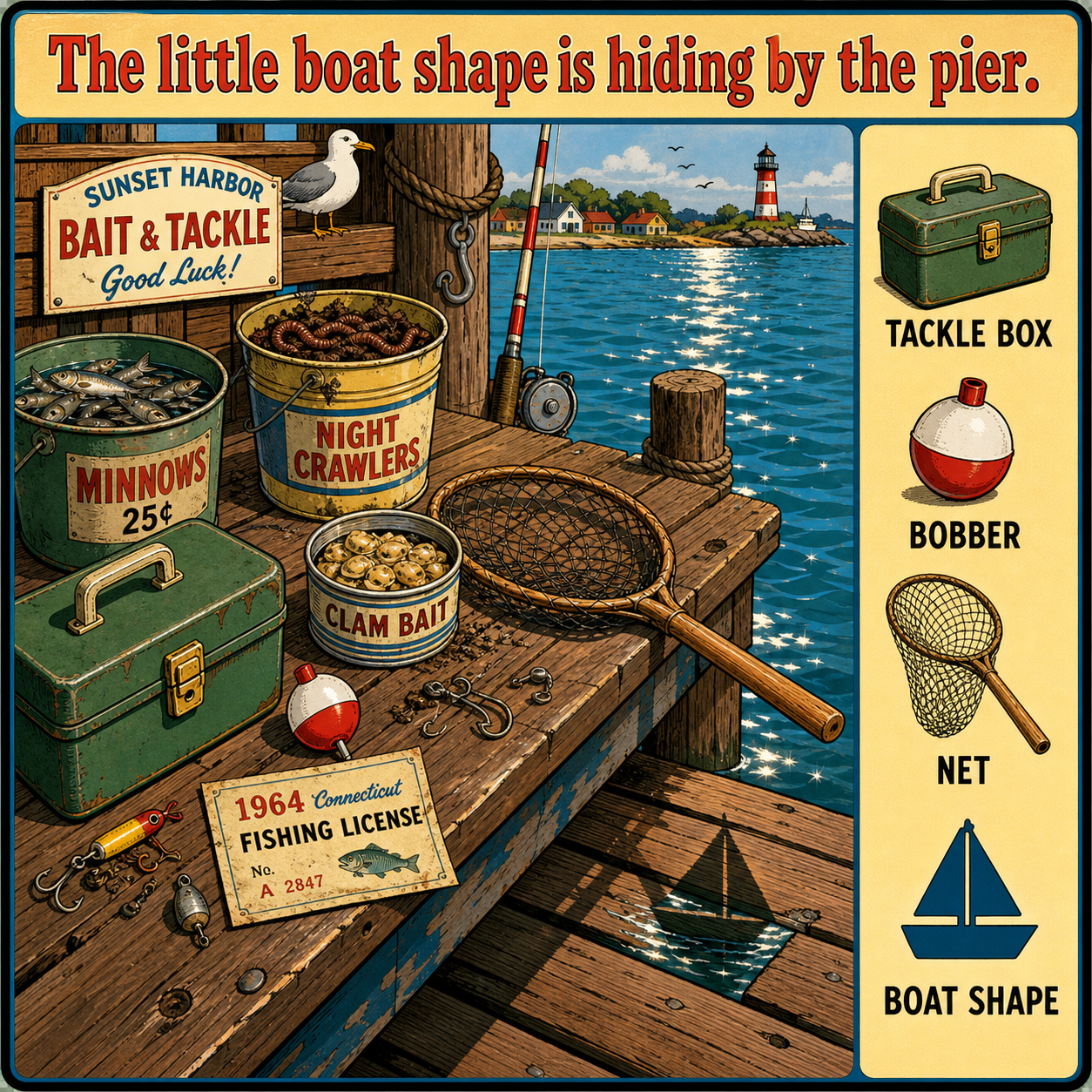 Can You Find the Boat Shape by the Pier?