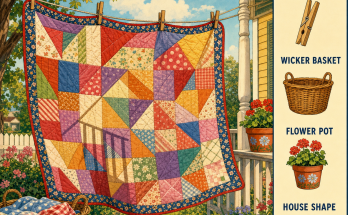 Can You Find the House Shape in the Quilt?