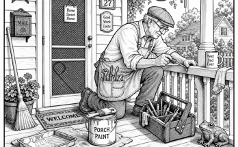 Can You Find the Safety Pin Shape on the Porch?