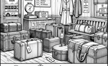 Can You Find the Umbrella Handle in the Baggage Room?