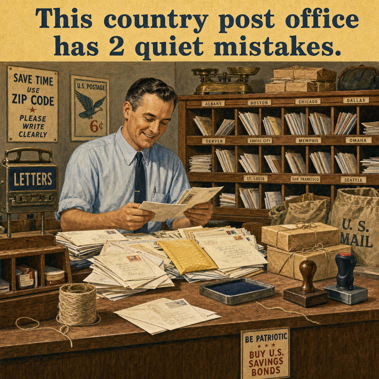 Answer: Two Mistakes in the Country Post Office