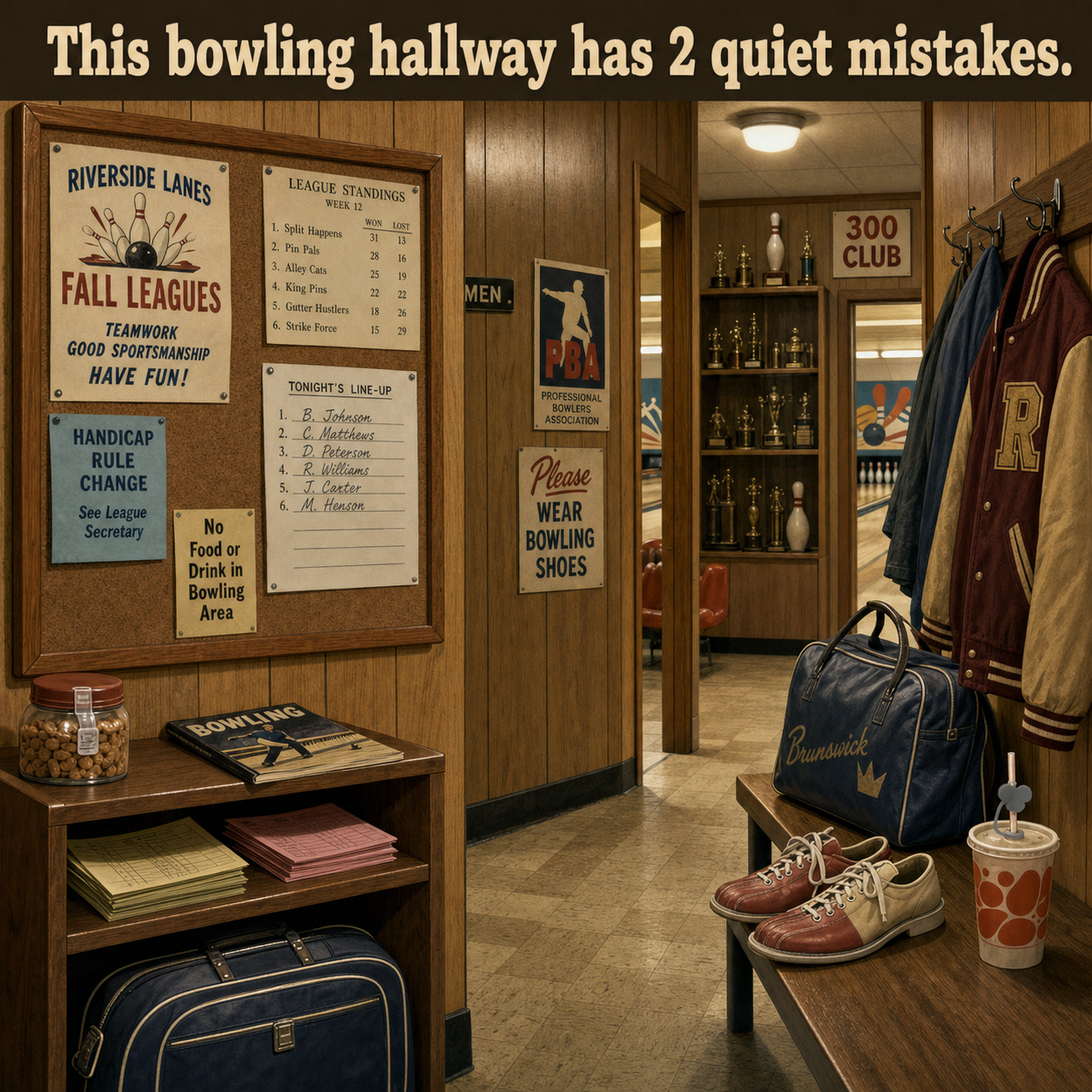 Two Quiet Mistakes in This Bowling Hallway