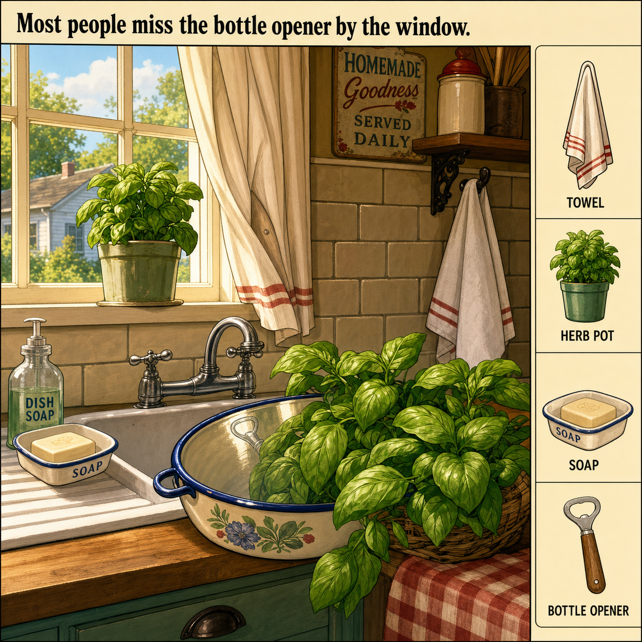 Can You Find the Hidden Bottle Opener by the Kitchen Window?