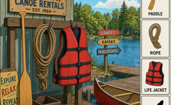 Can You Find the Feather Shape at the Canoe Rental?
