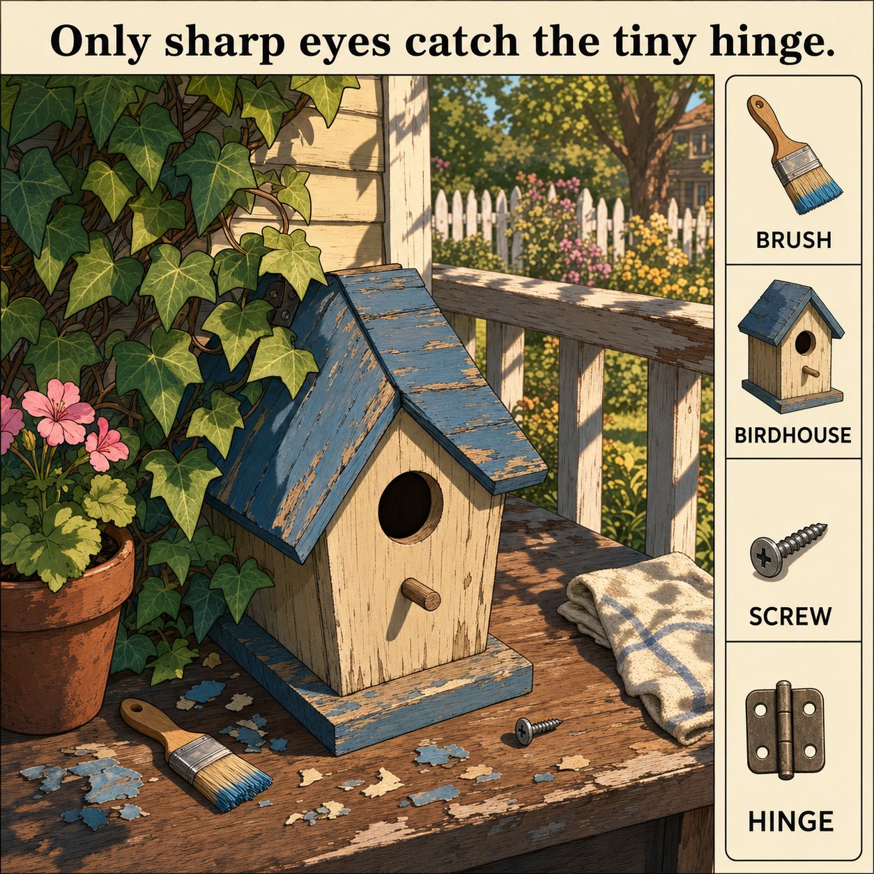 Can You Find the Hidden Hinge on the Birdhouse?