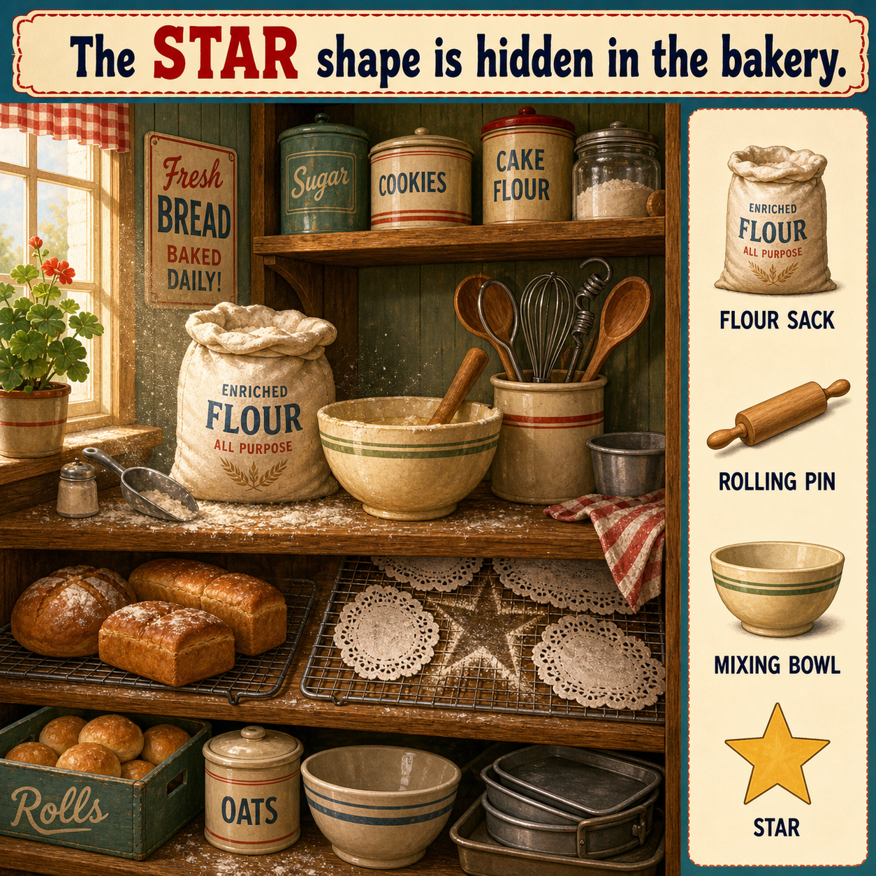 Can You Find the Star Shape in the Bakery?