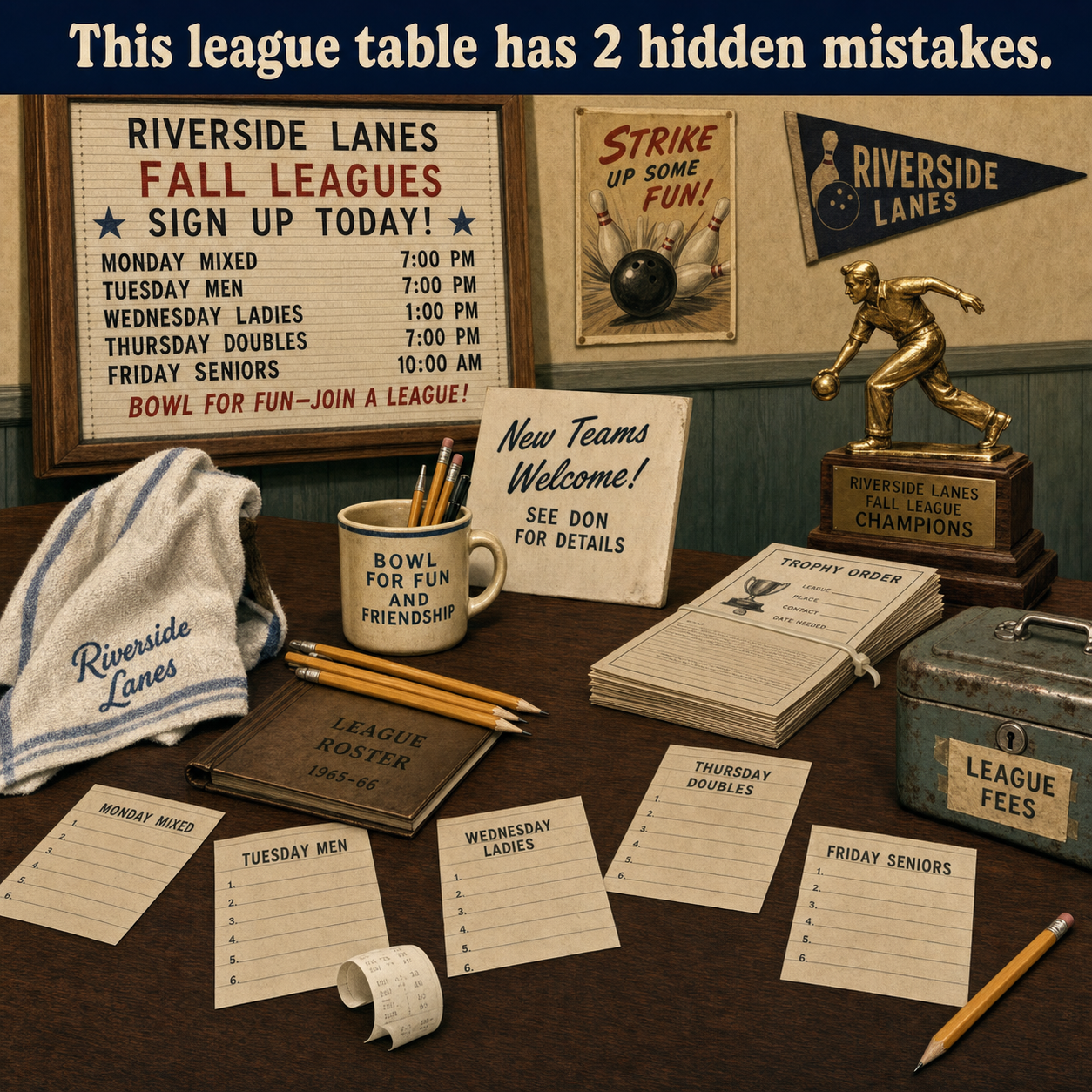 Two Hidden Mistakes on This Bowling League Table