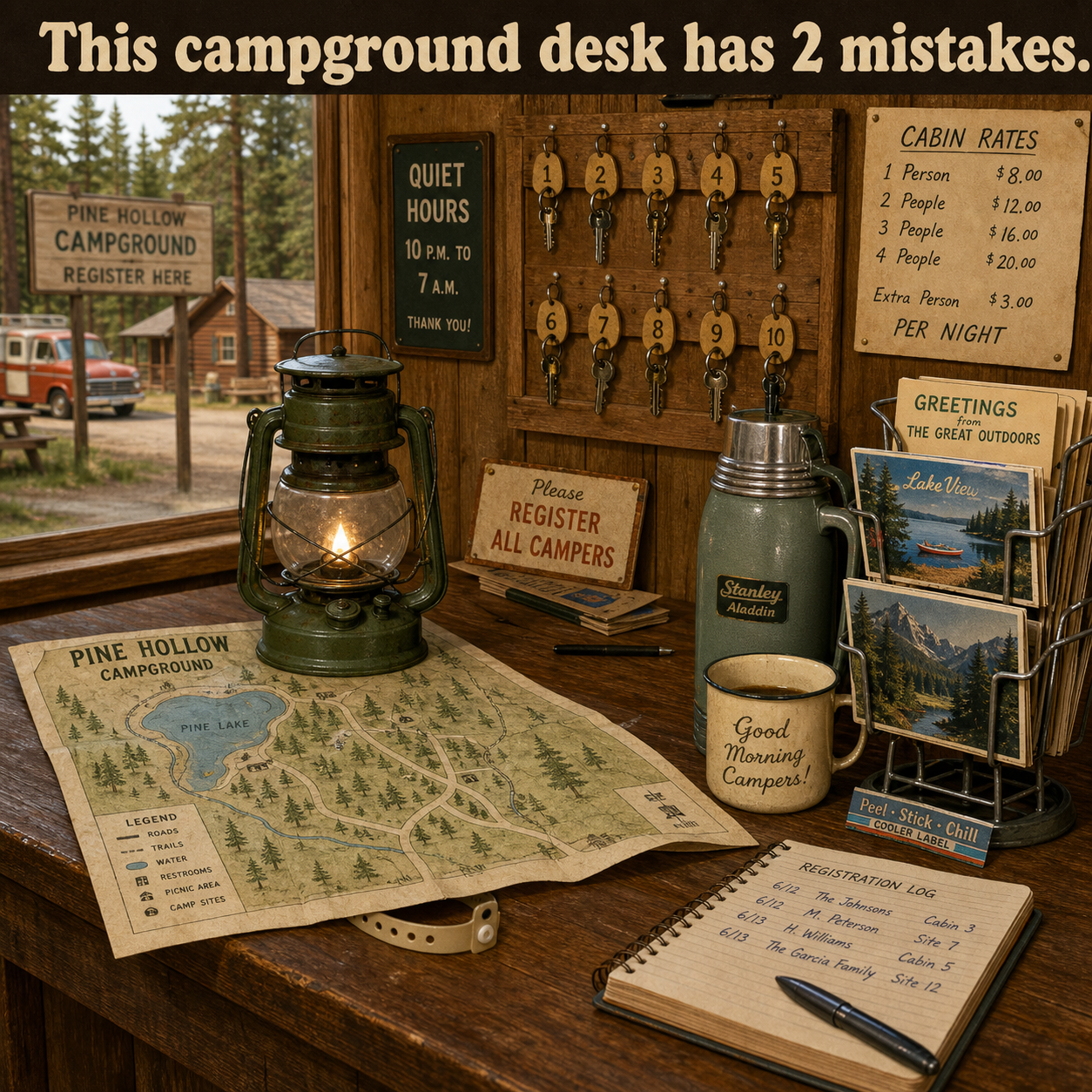 Two Mistakes at This 1970s Campground Desk