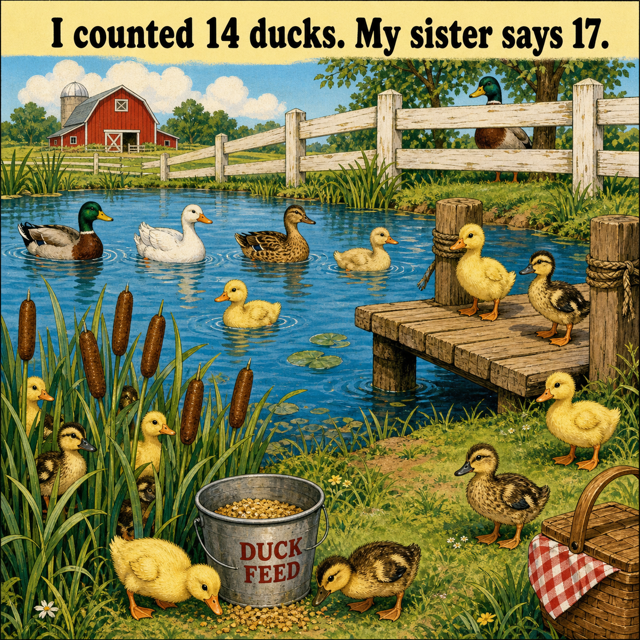 How Many Ducks Are at the Farm Pond? Answer