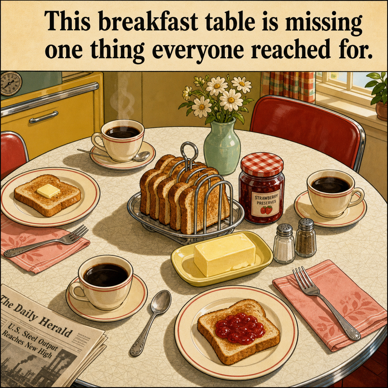 This Breakfast Table Is Missing One Thing Everyone Reached For: Answer