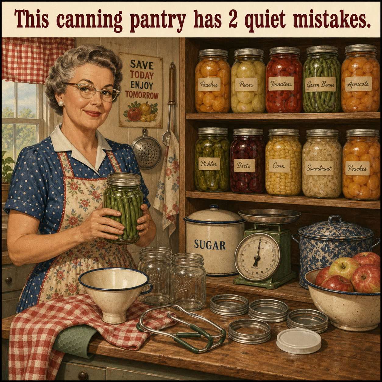 Two Quiet Mistakes in This 1950s Canning Pantry