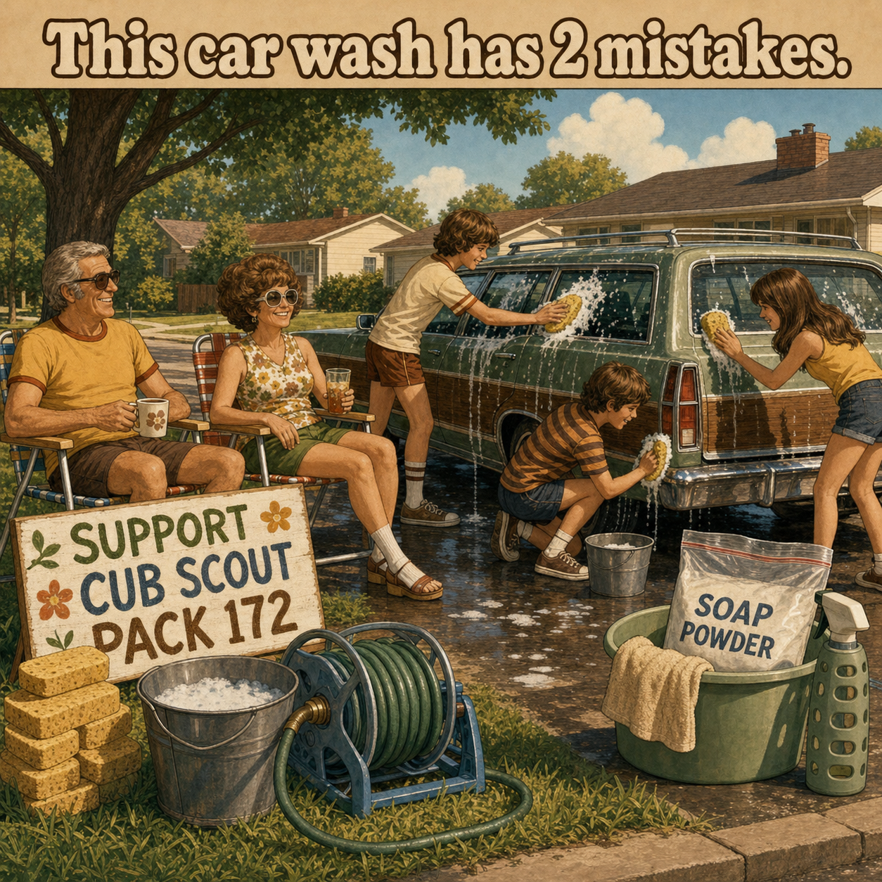Two Mistakes at This Car Wash Fundraiser: Answer