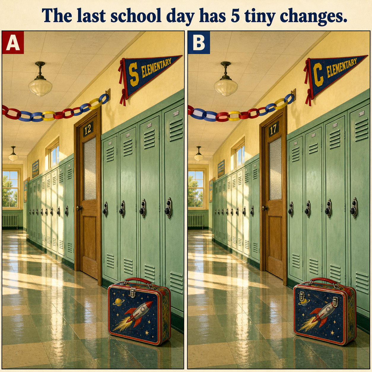 The Last School Day Has 5 Tiny Changes: Answer