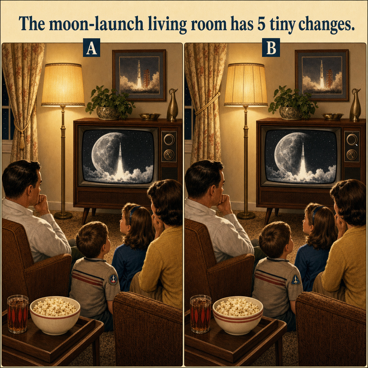 The Moon-Launch Living Room Has 5 Tiny Changes: Answer