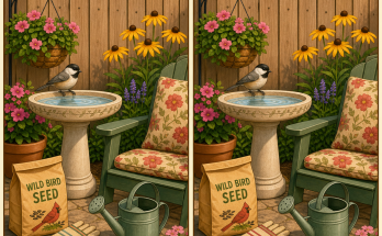 The Birdbath Garden Has 5 Tiny Changes: Answer