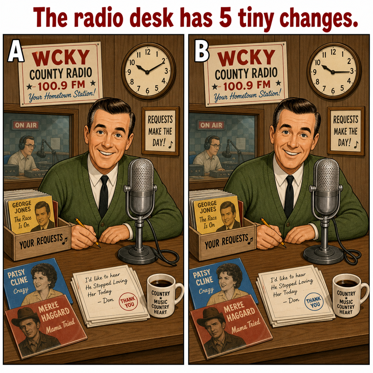 The Radio Desk Has 5 Tiny Changes: Answer