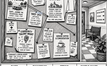 Can You Find the Candle Shape on the Bulletin Board?