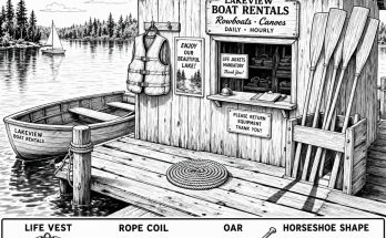 Can You Find the Horseshoe Shape by the Oars?