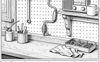 Can You Find the Hidden Wing Nut on the Garage Workbench?