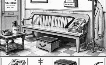 Can You Find the Pipe Shape by the Barber Bench?