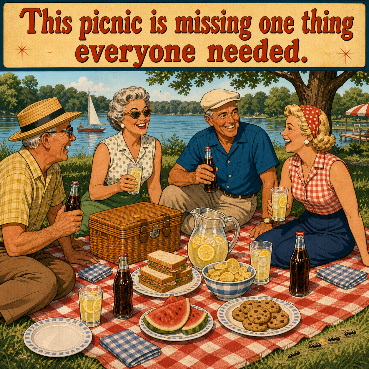 What Is Missing From This Lake Picnic? Answer
