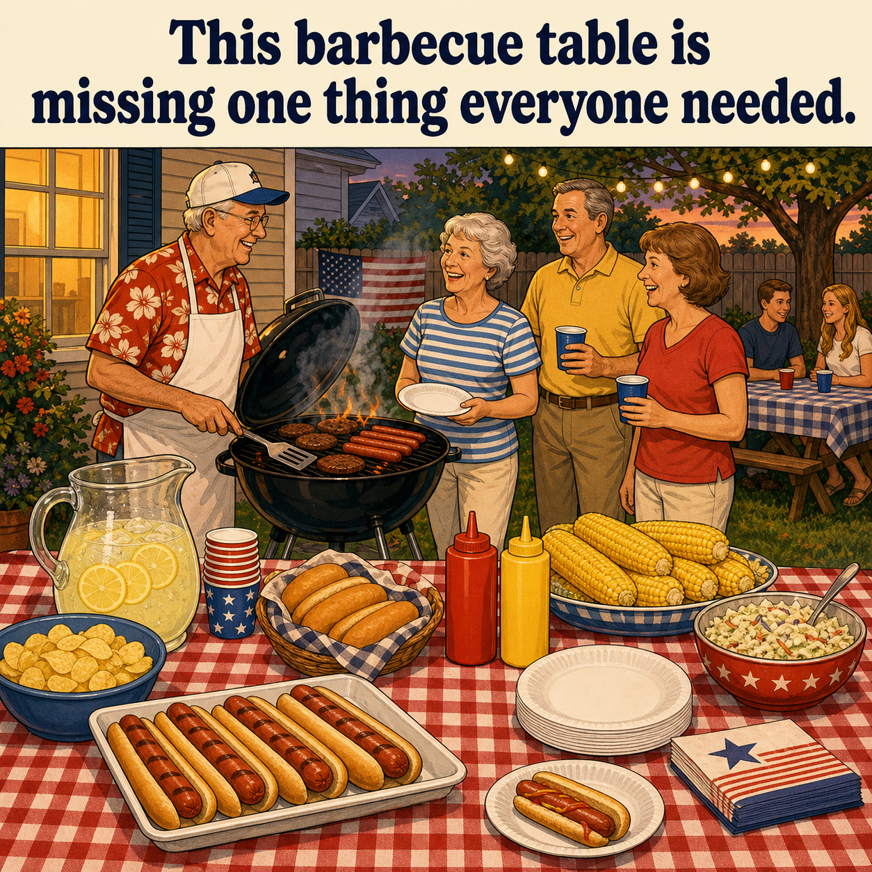 What Is Missing From This Barbecue Table? Answer