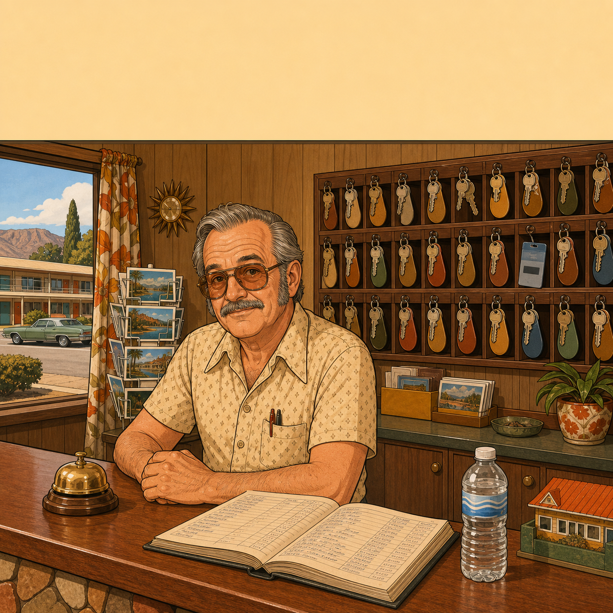 Two Mistakes in This 1970s Motel Office: Answer
