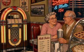 Two Things Are Wrong in This 1950s Diner Corner: Answer