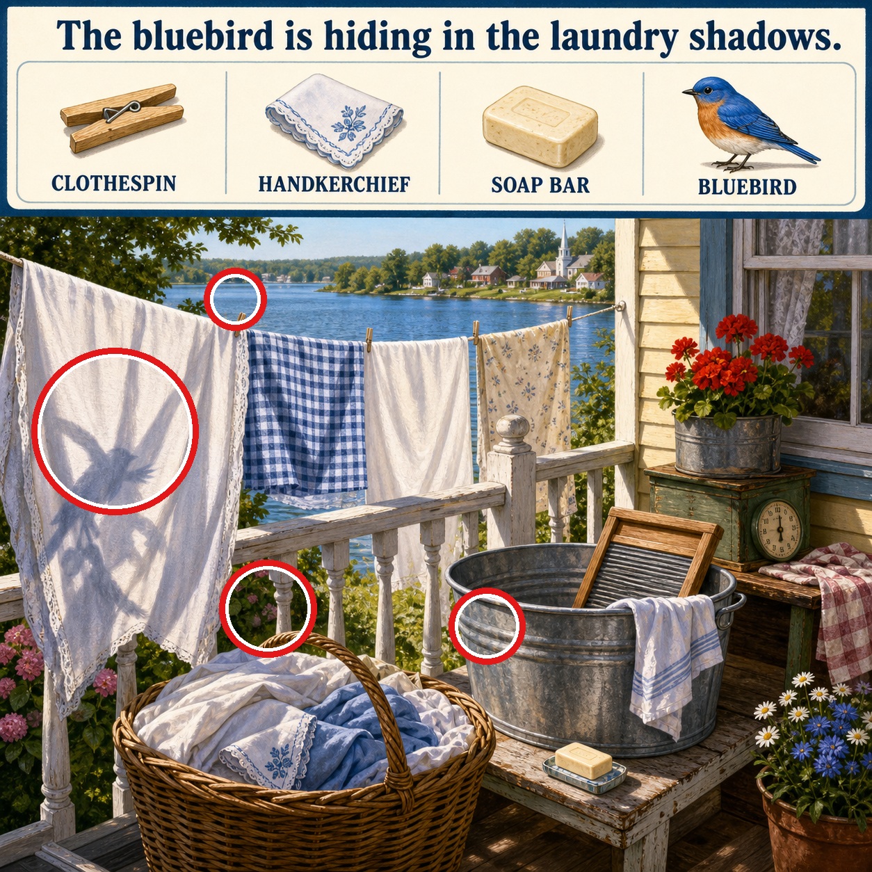 Answer: Four Hidden Objects on the Laundry Porch answer image