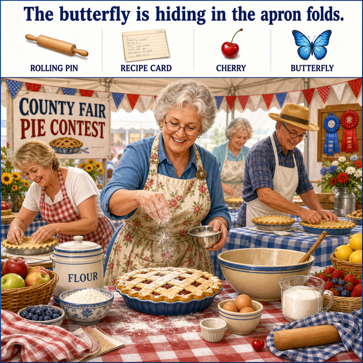 Answer: Four Hidden Objects at the County Fair Pie Tent