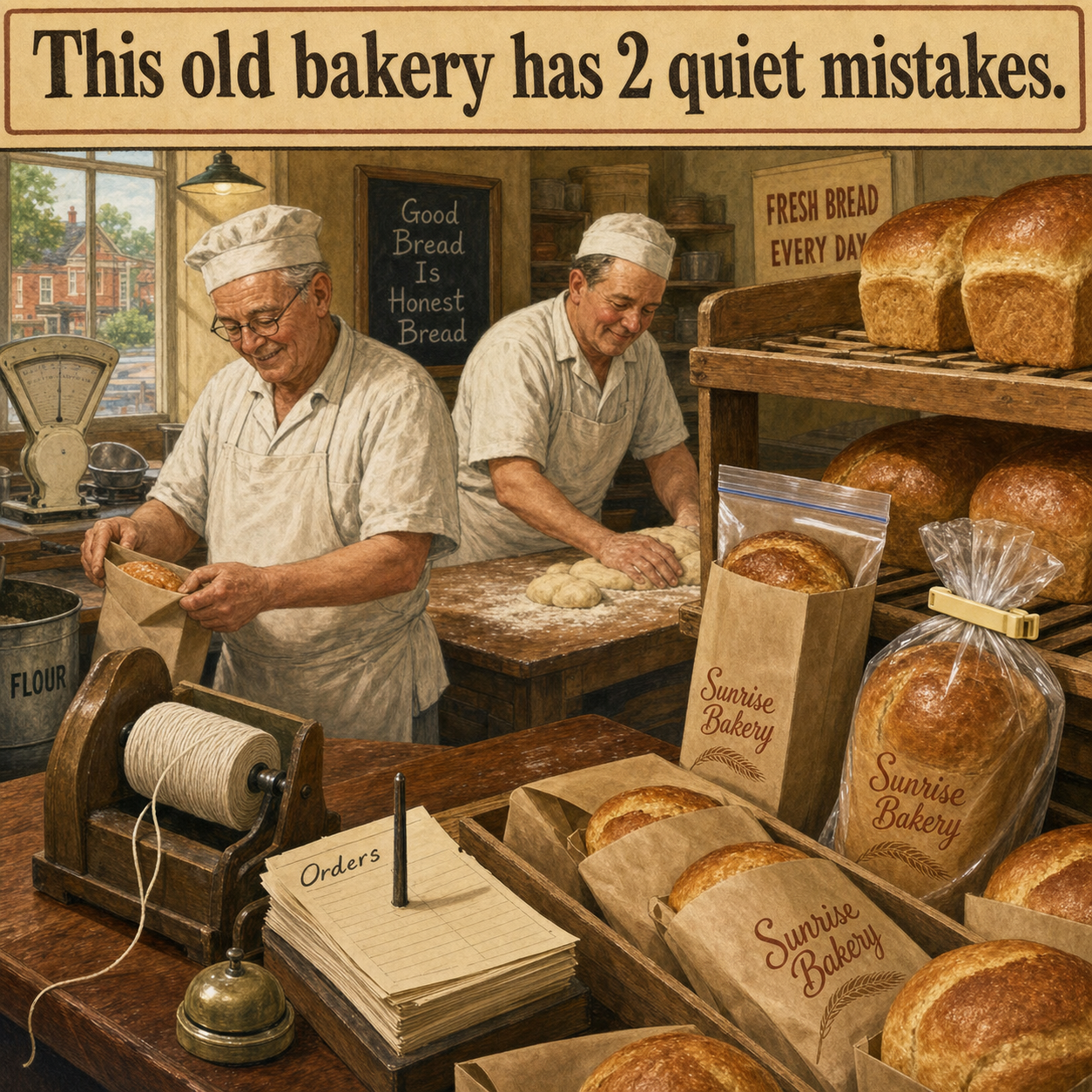Answer: Two Mistakes in the Old Bakery