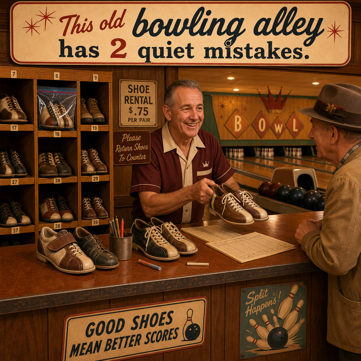 Answer: Two Mistakes at the Old Bowling Alley